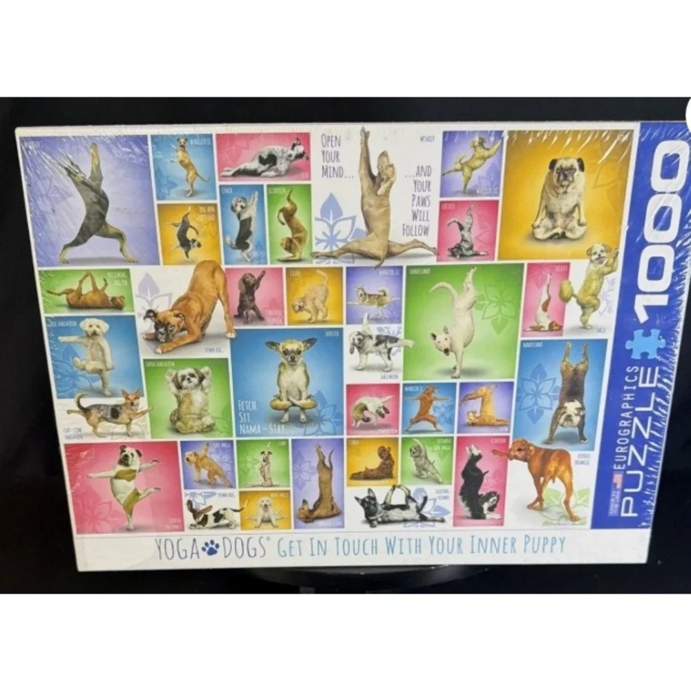 New Yoga Dogs 1000 piece Jigsaw Puzzle Eurographics Sealed